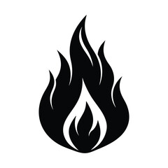 fire classic silhouette vector illustration.