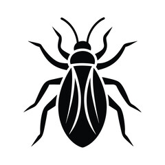 bug stencil icon silhouette vector illustration
