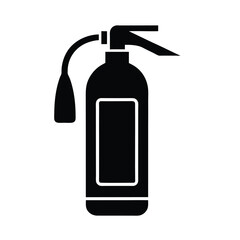 fire extinguisher stencil icon silhouette vector illustration