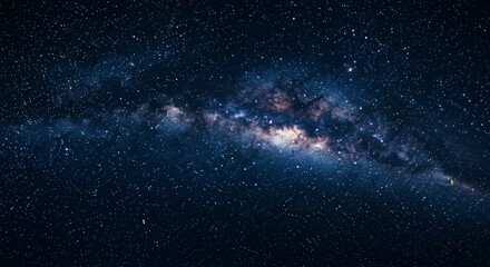 Fototapeta premium Milky Way Galaxy Shining Bright with Countless Stars and Cosmic Dust