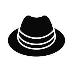hat icon stencil icon silhouette vector illustration