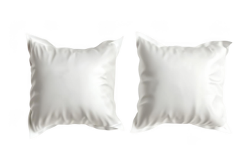 White Square Pillows Provide Comfort And Support With Bedroom Theme