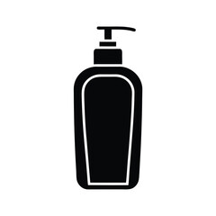 shampoo item icon silhouette vector illustration