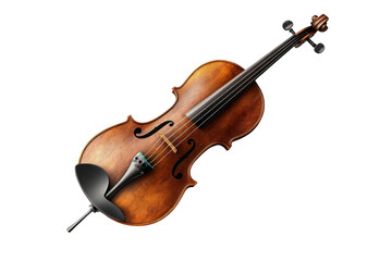 Fototapeta premium Explore Classic, Wooden violin with refined details and vintage appearance.