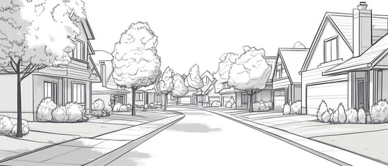 Residential street drawing