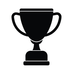 trophy cup icon silhouette vector illustration