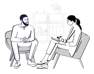 Psychotherapy session or consultation.