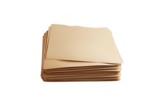 Organize Documents With Stacked Paper Folders For Office Supplies And Workspace