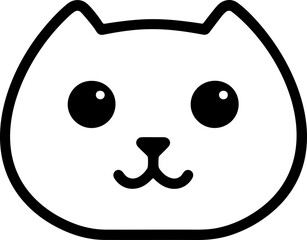 Fototapeta premium cute cat face icon 