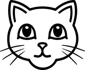 cute cat face icon 