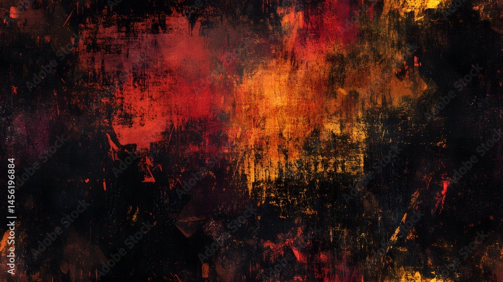 Poster abstract fiery texture of deep reds and oranges.