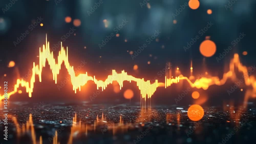 Poster elevate your audio experience with a glowing soundwave visualizer presented in a dark ambient settin