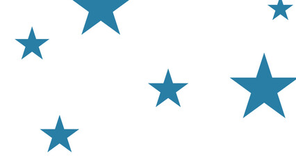 Fototapeta premium Scattered Teal Stars on White Background