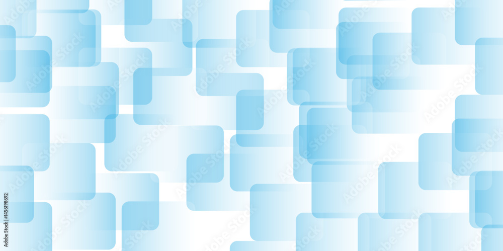 Poster white and blue overlap triangle geometric technology pattern. minimal rectangle randomly arranged bl