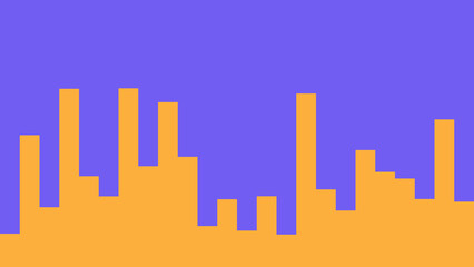 Obraz premium Abstract Orange Wave Pattern on Purple Background