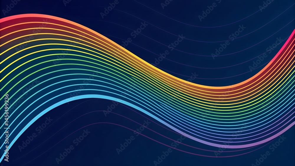 Aufkleber vector illustration. layers of fluid, translucent blue and pink shapes weave together, creating intr