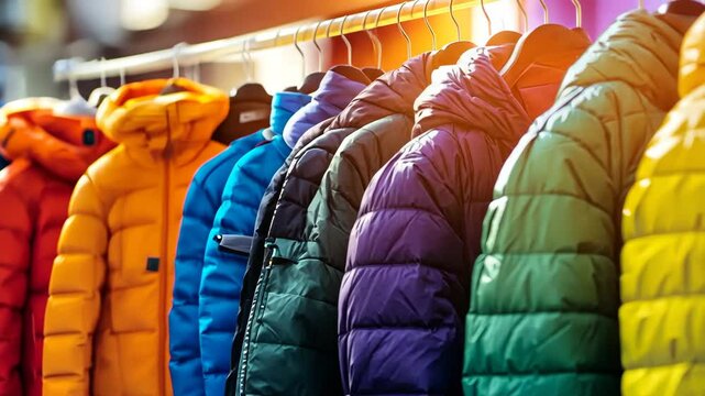 Explore adaptive lightweight jackets displayed in a modern environment showcasing vibrant colors for outdoor enthusiasts
