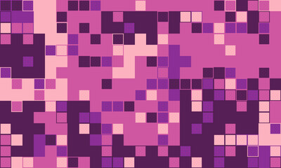 Abstract pixel art background.  Shades of pink and purple create a dynamic, textured mosaic ideal for website banners, presentations, or fashion designs.