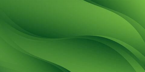 Abstract green wavy background. Vector