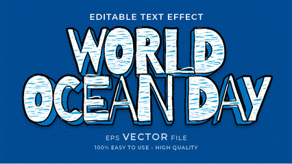 Creative Editable Text Design for World Ocean Day