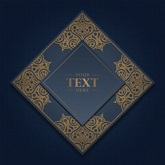 Luxury ornament greeting card vector template