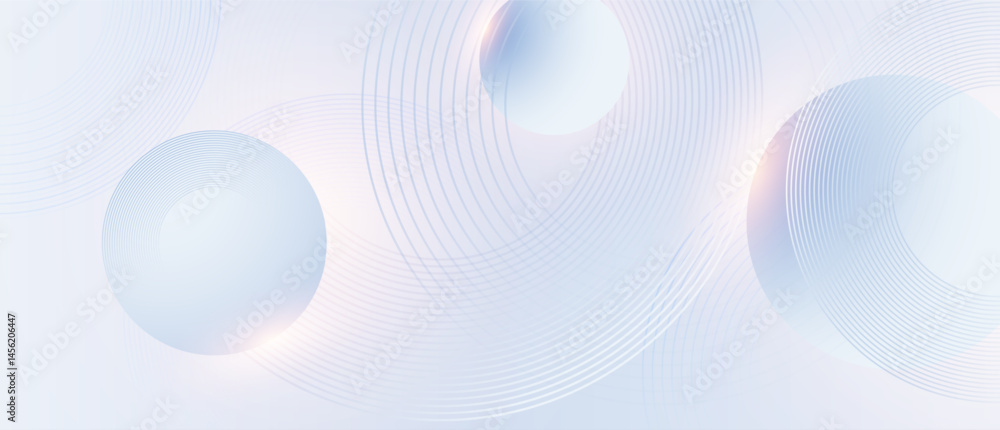 Aufkleber modern abstract blue background with circular lines. geometric stripe line art design for poster, br
