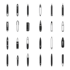 Fototapeta premium Pen simple icon set. Pen symbol collection. Vector illustration --v 6.1 --s 750 --raw