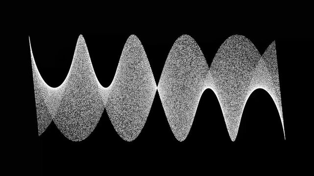 Sound wave visualization demonstrating frequencies and amplitude variations in a vibrant display