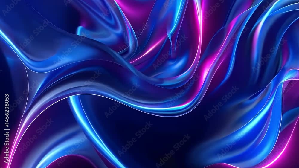 Aufkleber vibrant abstract background flowing waves of blue and pink light create smooth, dynamic energy with 