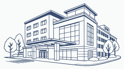 sketch of city street