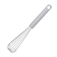 metal whisk isolated on white