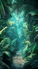 Tropical jungle path