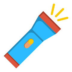 Cartoon Flashlight with Light Beams