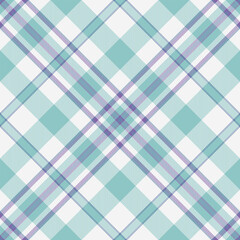 Grungy seamless check texture, bathroom pattern tartan fabric. Production vector background plaid textile in white and pastel colors.