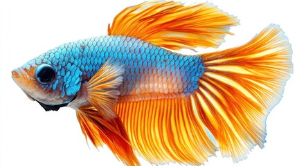 Fototapeta premium Vibrant Siamese Fighting Fish: A Stunning Aquatic Portrait