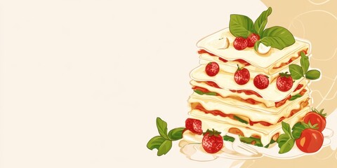 Lasagna food banner