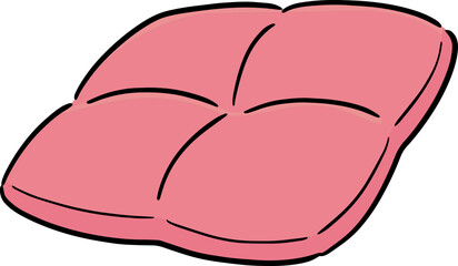 Illustration of cat cushion
