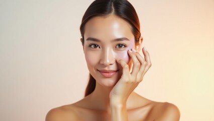 Tranexamic Acid Serum. Emotional vulnerability. Female woman model isolated background. Womans emotional pain is reflected in her vulnerable expression as she holds up healing serum.
