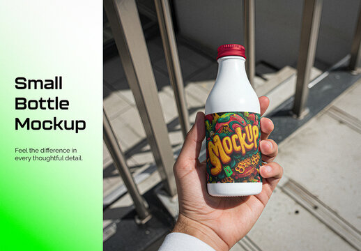 Small Drink Bottle Mockup