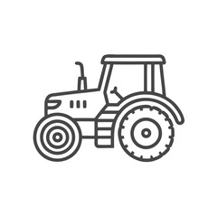 Obraz premium Illustration of a farm tractor in a minimalist line art style.