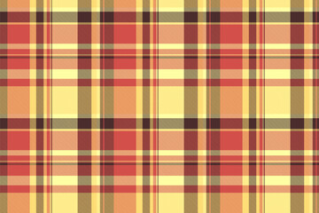 Cross tartan pattern textile, sale fabric background plaid. Contour texture vector check seamless in red and dark colors.