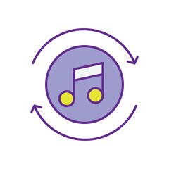 Vocal Sync vector icons stock illustration