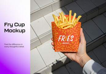 French Fries Cup Mockup