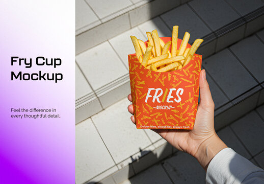 French Fries Cup Mockup