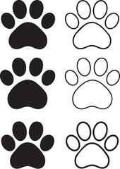 Fototapeta premium set of black silhouettes of cats
