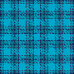Wedding tartan plaid seamless, attire pattern check texture. Fit background fabric textile vector in cyan and blue colors.