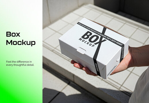 White Packaging Box Mockup