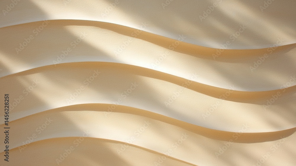 Poster a textured wall with a repeating wave pattern.
