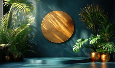 Tropical Plants Stage, Sunlit Room, Product Display