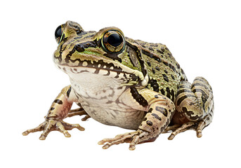 Naklejka premium Green Frog Isolated on Transparent Background